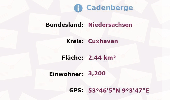 1 Postleitzahl in Cadenberge, Niedersachsen