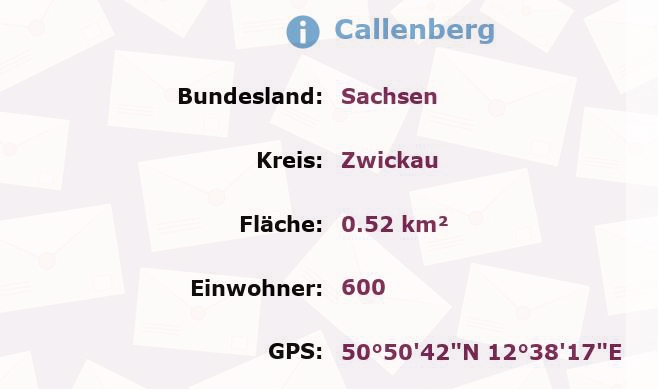 1 Postleitzahl in Callenberg, Sachsen