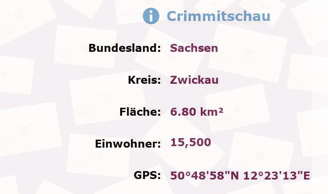 1 Postleitzahl in Crimmitschau, Sachsen