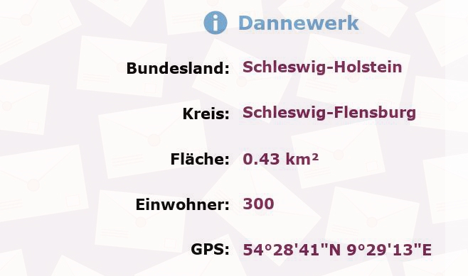 1 Postleitzahl in Dannewerk, Schleswig-Holstein