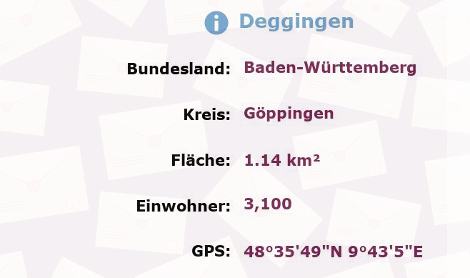 1 Postleitzahl in Deggingen, Baden-Württemberg