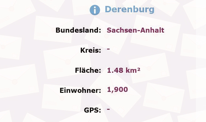 1 Postleitzahl in Derenburg, Sachsen-Anhalt