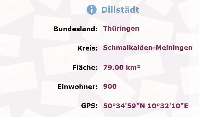 1 Postleitzahl in Dillstädt, Thüringen