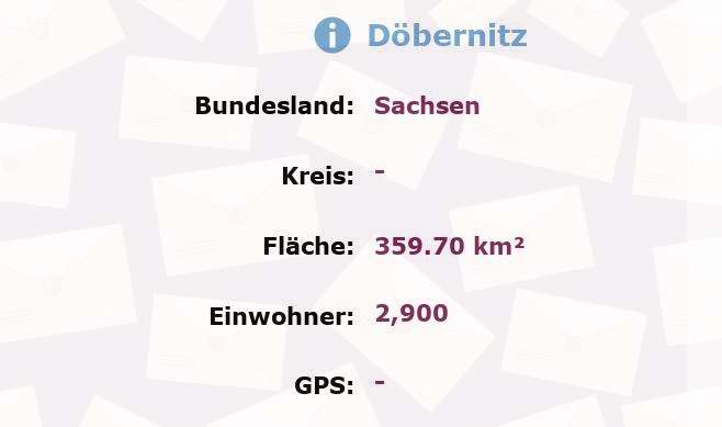 1 Postleitzahl in Döbernitz, Sachsen