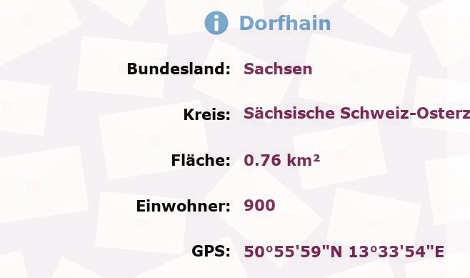 1 Postleitzahl in Dorfhain, Sachsen