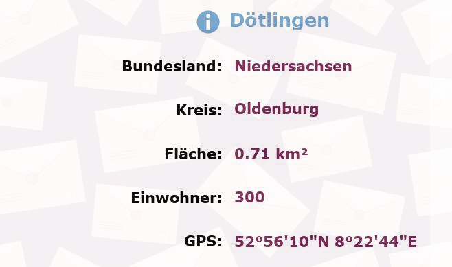 1 Postleitzahl in Dötlingen, Niedersachsen