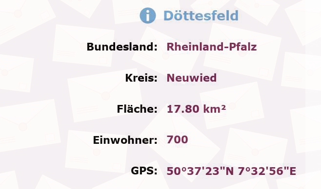 1 Postleitzahl in Döttesfeld, Rheinland-Pfalz