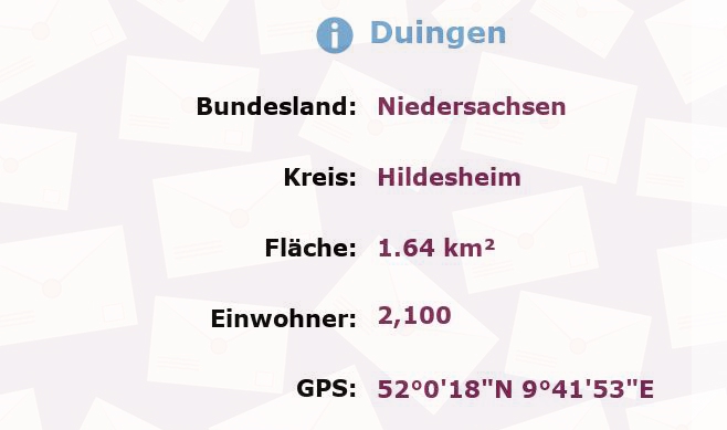 1 Postleitzahl in Duingen, Niedersachsen