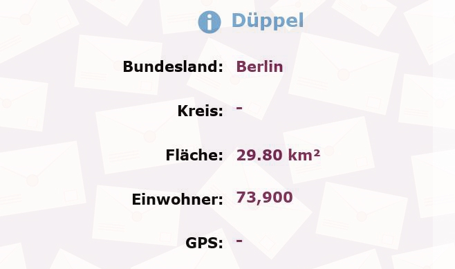 2 Postleitzahlen in Düppel, Berlin