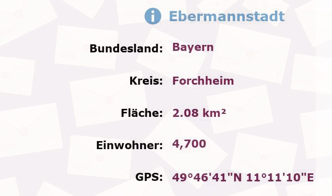 1 Postleitzahl in Ebermannstadt, Bayern