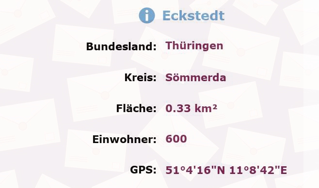 1 Postleitzahl in Eckstedt, Thüringen