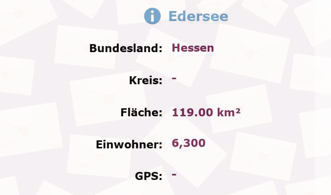 1 Postleitzahl in Edersee, Hessen