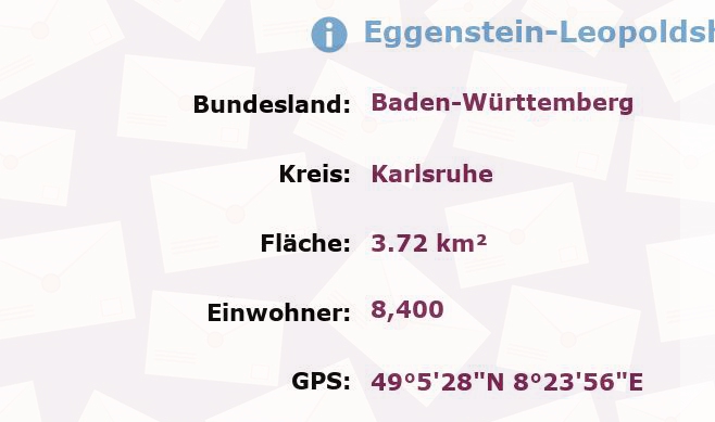 1 Postleitzahl in Eggenstein-Leopoldshafen, Baden-Württemberg