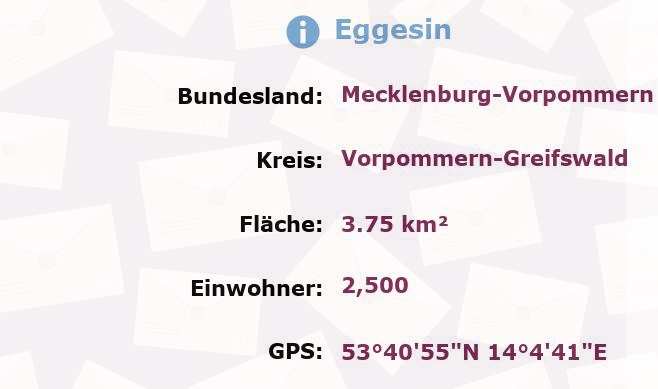 1 Postleitzahl in Eggesin, Mecklenburg-Vorpommern