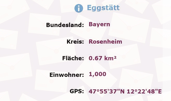 1 Postleitzahl in Eggstätt, Bayern