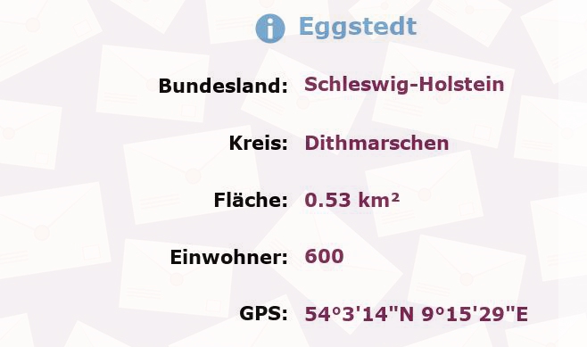 1 Postleitzahl in Eggstedt, Schleswig-Holstein