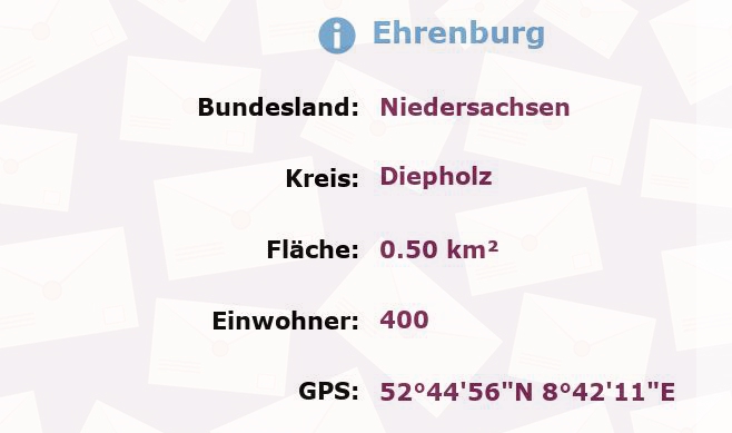 1 Postleitzahl in Ehrenburg, Niedersachsen