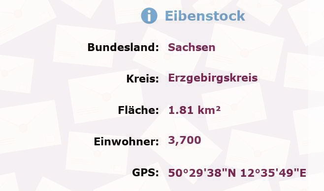 1 Postleitzahl in Eibenstock, Sachsen