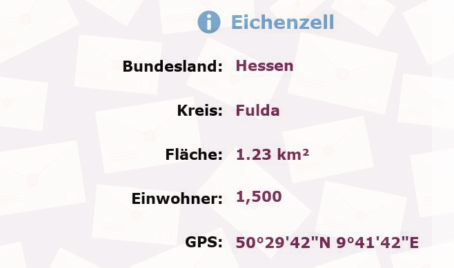 1 Postleitzahl in Eichenzell, Hessen