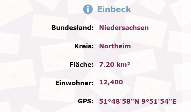 1 Postleitzahl in Einbeck, Niedersachsen