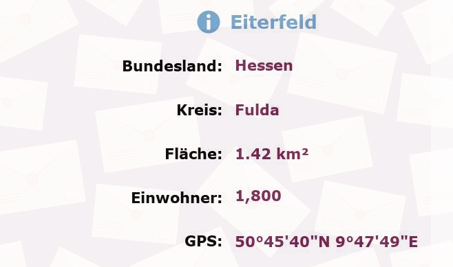 1 Postleitzahl in Eiterfeld, Hessen