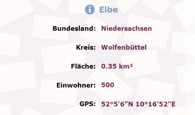 1 Postleitzahl in Elbe, Niedersachsen