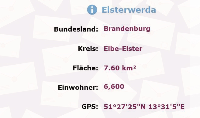 1 Postleitzahl in Elsterwerda, Brandenburg