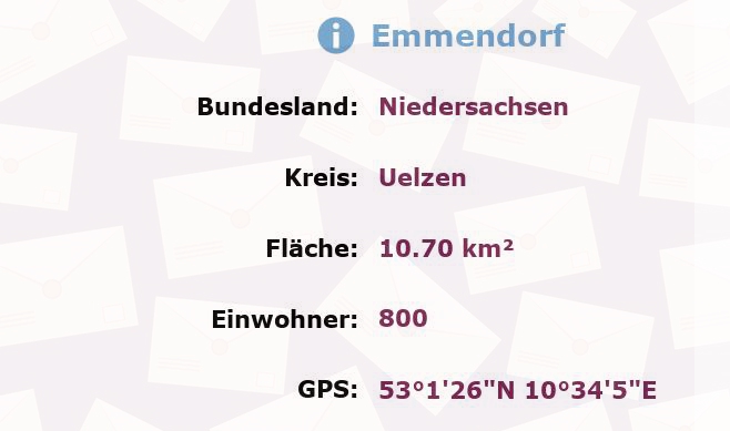 1 Postleitzahl in Emmendorf, Niedersachsen