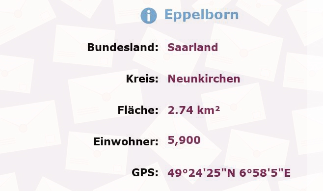 1 Postleitzahl in Eppelborn, Saarland