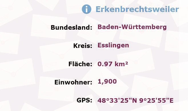 1 Postleitzahl in Erkenbrechtsweiler, Baden-Württemberg