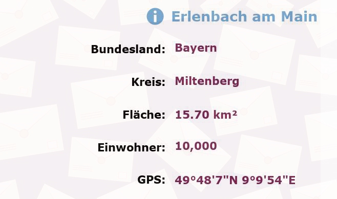 1 Postleitzahl in Erlenbach am Main, Bayern