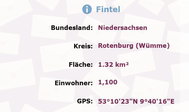 1 Postleitzahl in Fintel, Niedersachsen