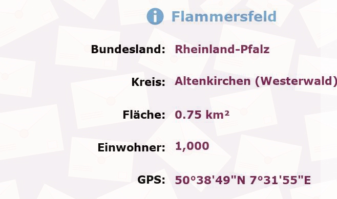 1 Postleitzahl in Flammersfeld, Rheinland-Pfalz