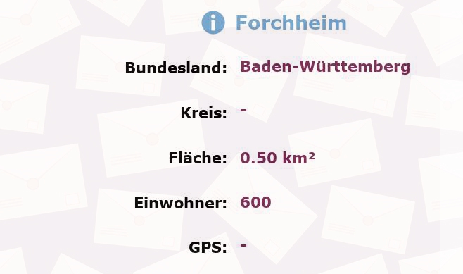 1 Postleitzahl in Forchheim, Baden-Württemberg