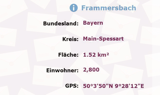 1 Postleitzahl in Frammersbach, Bayern