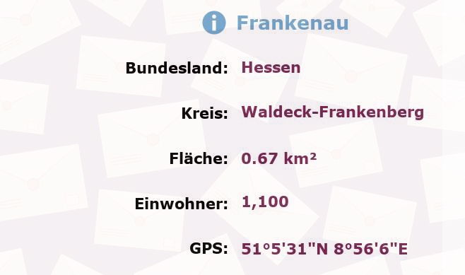 1 Postleitzahl in Frankenau, Hessen