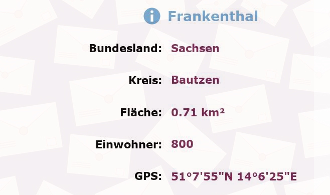 1 Postleitzahl in Frankenthal, Sachsen