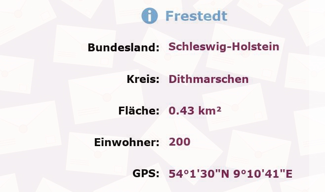 1 Postleitzahl in Frestedt, Schleswig-Holstein