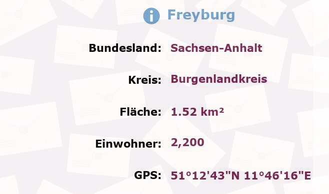 1 Postleitzahl in Freyburg, Sachsen-Anhalt