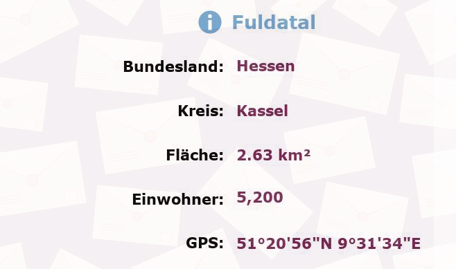 1 Postleitzahl in Fuldatal, Hessen