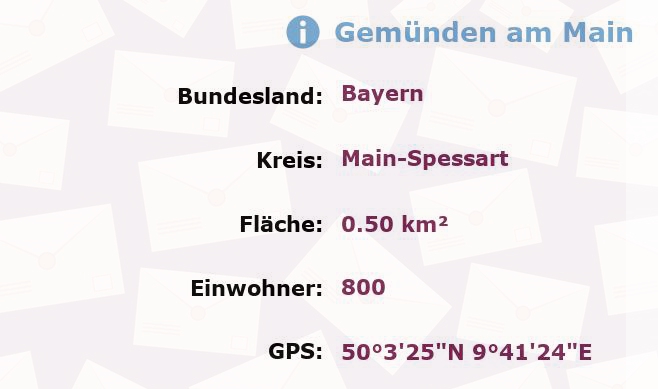 1 Postleitzahl in Gemünden am Main, Bayern