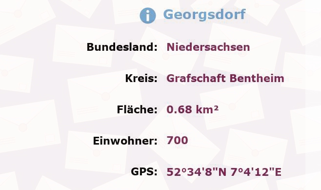 1 Postleitzahl in Georgsdorf, Niedersachsen