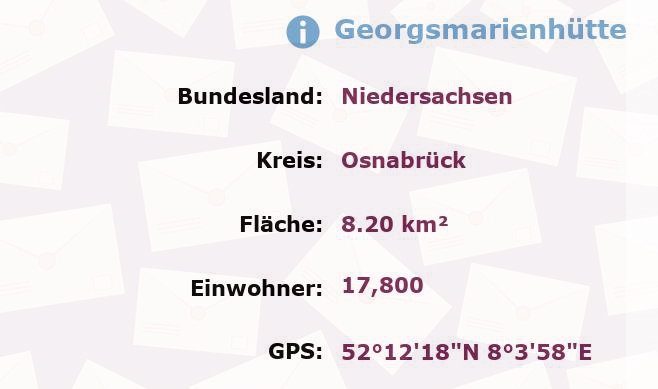 1 Postleitzahl in Georgsmarienhütte, Niedersachsen