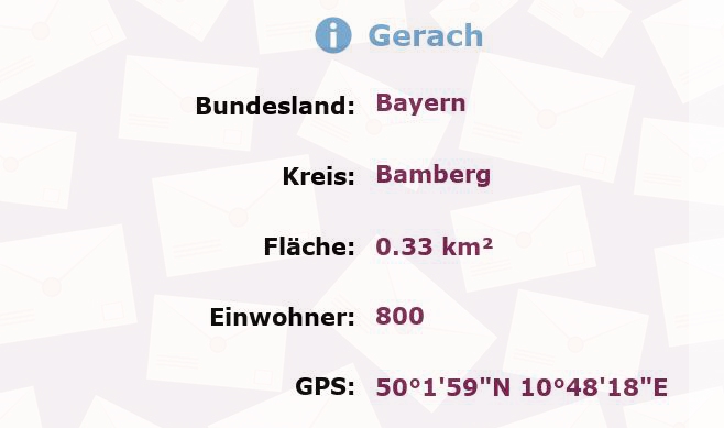 1 Postleitzahl in Gerach, Bayern