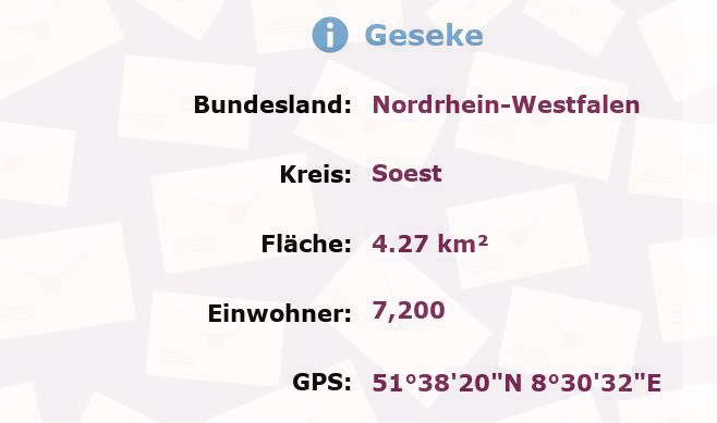 1 Postleitzahl in Geseke, Nordrhein-Westfalen