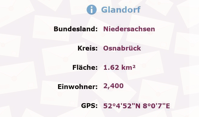 1 Postleitzahl in Glandorf, Niedersachsen