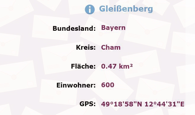 1 Postleitzahl in Gleißenberg, Bayern