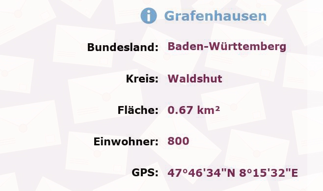 1 Postleitzahl in Grafenhausen, Baden-Württemberg