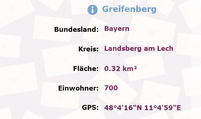 1 Postleitzahl in Greifenberg, Bayern