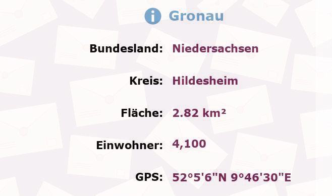 1 Postleitzahl in Gronau, Niedersachsen